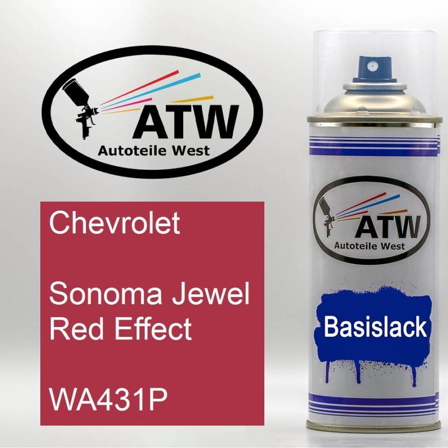 Chevrolet, Sonoma Jewel Red Effect, WA431P: 400ml Sprühdose, von ATW Autoteile West.
